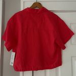 Athleta  Playa Linen Wrap Blouse Cropped Size Large NWT‎ Flaw: Missing Tie Photo 3