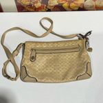 Authentic Coach Signature C Glitter/Shimmer Crossbody Bag Beige/Tan Heart Charm Photo 7