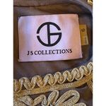 JS Collections Dress Women 6 Gold Cap Sleeve Embroidered Sheath Mini Cocktail Photo 8