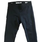 Ivy Park  Womens Black Biker Shorts M Compression Spell Out Waist Knee Length Photo 1