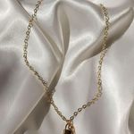 Dainty Gold Mini Lock And Key Choker 14 Inches 2 Inch Adjuster Photo 0