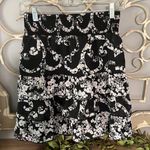 White House | Black Market Black Skirt Elastic Waist Womens XS Tiered Photo 0