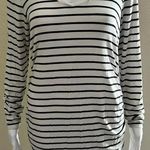 Motherhood Maternity  | Women's Pregnancy Striped Long Sleeve Top | Medium Photo 0