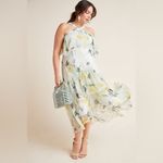 Anthropologie  Garden Party Dress Halter Floral Midi Size 4 Photo 3