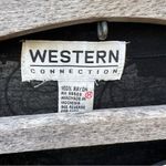 Vintage 80s Western Connection Blue Sequin Geometric Blouse Skirt Set MEDIUM Black Photo 4