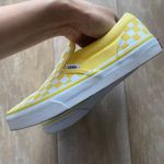 Vans  Checkered Yellow Slip On Sneakers Shoes 5.5 Men 7 Women Photo 5