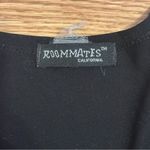 90s Roomates California Brand Babydoll Tie Back Patterned Tunic Top Black Size undefined Photo 5