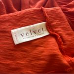 Velvet By Graham And Spencer Uma Puff Sleeve Slub Tee XS NWT Red Photo 3