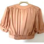 Free People NWT  Stay Bold Rose Crop Button Down Top Short Sleeve Lightweight S Photo 2