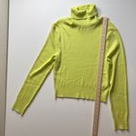 J.Crew  Tencel Lyocell Ribbed Turtleneck Sweater Size XL Neon Stretch Knit Layers Photo 7