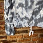 SO  Lounge Life Gray White Tie Dye Pullover Sweatshirt Women's Size Medium Photo 2