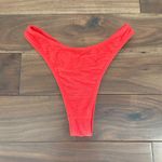 Lulus Coral Textured High Leg Bikini Bottoms Size S Photo 3