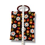 MCM 1960s Vtg MOD LADY'S PRIDE lucite handle FOLDING Handbag Shopper purse tote Brown Photo 7