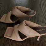 ALOHAS  Natasha Twist Strap Leather Square Toe Puffy Mule Sandal Photo 2