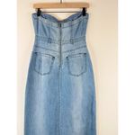 Free People NWT Dress Blue Picture Perfect Midi Denim Strapless Jean Size 2 Photo 10