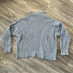 American Eagle  Outfitters Textured Blue Gray Mock Neck Sweater Photo 2