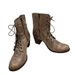 Steve Madden Grannie Distressed Leather Combat Boots, Sz 11 Photo 2