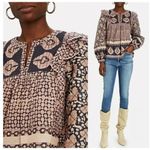 💕SEA NEW YORK💕 Margo Quilted Top ~ 100% Cotton Purple Border Print Large NWOT Photo 8