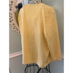Ralph Lauren Lauren  Womens L Cable Knit Yellow Button Cardigan Long Sleeve Photo 4
