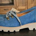 Vionic New  Teagan Leather Loafer in dark blue nubuck leathered Lug Sole Womens 5 Photo 2