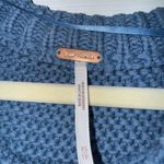 Free People Blue Cable Knit Sweater Photo 3