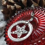 Silver Magnetic Crystal Star Pendant w/ Chain Necklace Blue Photo 3