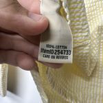L.L.Bean  Women’s Shirt Size Small Yellow Button Front Seersucker Cotton Top Photo 7
