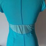 Lululemon Wet Dry Warm short cap sleeve Square neckline Blue Top Photo 1