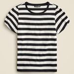 J.Crew  Vintage jersey puff-sleeve T-shirt in stripe Photo 0