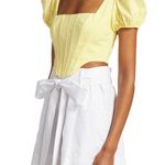 STAUD Eliza Puff Sleeve Corset Top Photo 3