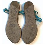 Bamboo  Mason Turquoise Blue Beaded Sandal 8.5 Photo 4
