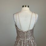 Eliza J Sequined Backless Sleeveless Long Ball Gown Gold Size 8 Formal Dress Photo 7