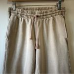 Aritzia TNA Cozy AF Sweat Fleece Acid Tan Ribbed Pocket Jogger Sweatpants Sz S Photo 1