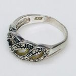 925 Sterling Silver And Crystals Ring Photo 1