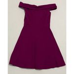 Lulus Season of Fun Off The Shoulder Mini Skater Magenta Pink Purple Dress XS Photo 11