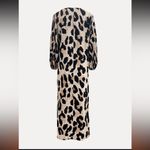 Chic Animal Print Dress with Pink Bag Black Size L Photo 1