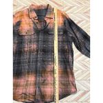 Oversized Bleached Plaid Flannel Shirt Women's Medium Grunge Hipster Pink Photo 8
