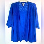 Catherines 2X Bolero Knit Summer Open Jacket Top in Lapis Blue Photo 0