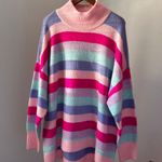 Crown & Ivy NWT  Cabana Striped Mock Neck Tunic Sweater Photo 4