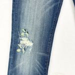 Driftwood  Audrey Straight Embroidered Jeans Size 28 Floral Bird Distressed Boho Photo 3