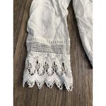 Lulus Bali Daydream White Lace Boho Peasant Prairie Long Sleeve Tie Hem Top SM Photo 4
