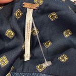 Free People  STARRY DREAMS SLEEVELESS BLUE PRINT TIE FRONT BLOUSE TOP L Photo 4