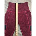 Beyond Yoga  Red Space Dye Iconic Silhouette Mesh Details Leggings Size XS Photo 2