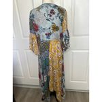 Umgee NWT‎  Boho Patchwork Floral Maxi Dress Size Small Multicolor Bell Sleeve Photo 3
