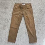 Free People womens size 26 khaki stretch cropped low rise denim jeans Photo 0