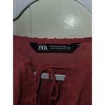 ZARA  Romantic Dusty Rose Ruffle Romper with‎ Long Sleeves Photo 4