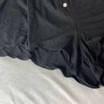 We Wore What Modal Booty Shorts Black Lettuce Hem Elastic Waist Small Casual Photo 3