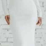 Katie May NOEL & JEAN  Cowl Back Long Crepe Wedding Gown Dress Off-White 12 NWT Photo 0