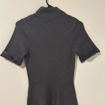 ZARA NWT  Sweater Knit Gray Scoop Neck Fall Dress Size Medium Photo 3