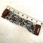The Beaded Soul multi strand blue white and gold beaded bracelet Photo 6